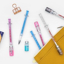 리얼한 백신 주사기 중성볼펜, 기본