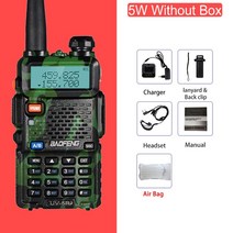 오키토키 워키토키 충전식 Baofeng 원래 UV-5R 워키 토키 듀얼 밴드 136-174Mhz & 400-520Mhz 휴대용 B, 05 5W-Cam No Box_03 American