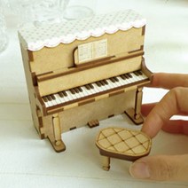 채색가능 나무 미니어처 만들기 피아노2 DIY 조립키트
