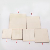 우드버닝 50 개 40MM 나무 사각형 미완성 조각 빈 DIY 공예 그림 염색 코스터에 대 한 컷 아웃