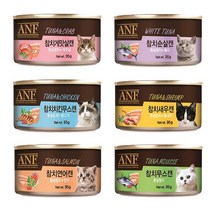 ANF 고양이 캔 24개 1박스 간식캔 7가지옵션선택, 참치치킨무스, 참치무스 반반