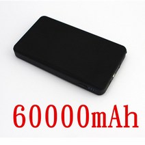 차도리 점프스타터 12v 24v 800A 자동차 점프 스타터 60000mAh 보조베터리 시작 장치 휴대용 충전기 비상, 04 black-60000mAh-1pcs