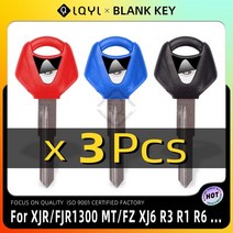 3pcs 오토바이 키 포경 빈 교체 키 yamaha r25 r3 xmax x-max x max r 125 200 250 mt01 sr400 fz6r fz6n mt03 r15, 협력사, 1 개 레드, 3개