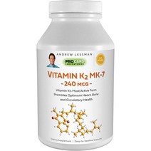 ANDREW LESSMAN 비타민 K2 MK7 240mcg 1 4420799871, 30 Count (Pack of 1)