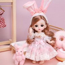 16cm 1/12 BJD 인형 옷과 신발 이동식 13 관절 귀여운 달콤한 얼굴 소녀 선물 장난감 공주, Doll and Clothes4