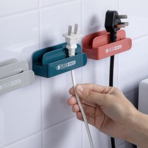 케이블 플러그 전선 정리 접착식 거치대 홀더 소품 걸이 3개, 화이트 3개