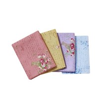 퀼트패키지 르시앙 플로럴 컬렉션 플라워 레터링 프린트 원단 세트 1/8마 4종
