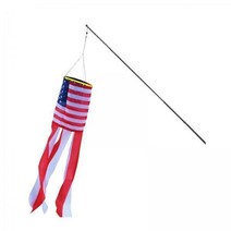 GHSHOP 2xAmerican 플래그 Windsock 풍향계 정원 애국심 매달려 장식 13x88cm, 13-15cm, 폴리 에스터
