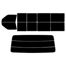 로톰 이스타나 측후면 썬팅필름, 이스타나 15인 (95-04), RTF-4S 25 (연함), 쌍용