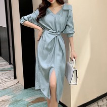 대박난박양 오픈숄더 셔츠원피스