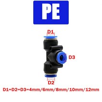 호스노즐 공기 공압 플라스틱 피팅 퀵 커플링 파이프, 6.PE - 50 Pcs - OD 4mm