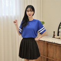 캐주얼 투라인 티셔츠 6 colors 유니폼 반티 티셔츠