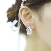 블러썸 웨딩 드레스 셀프 촬영 파티 돌잔치 스튜디오 본식 볼드 드롭 귀걸이