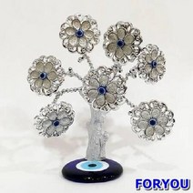 ForU643 흰꽃 행운목 장식소품 블루아이 미니 어쳐 인테리어소품 어처
