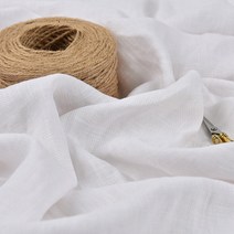 유명한 원단8수 바이오 워싱 슬라브 트윌 레이온 코튼 린넨 면 마 원단 무지 천 백아이보리, 백아이보리（D33）