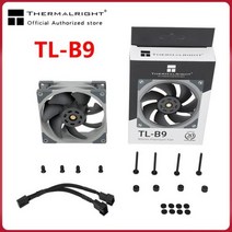 컴퓨터 부품 호환 PC 쿨러 Thermalright TL-90B PWM 4 핀 90mm 케이스 팬 자동 CPU 냉각 조용한 12V 속도 조정, TL-90B_NO RGB | Gray