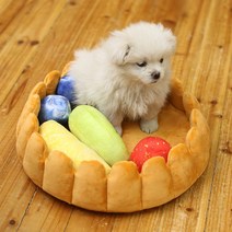강아지방음부스 길고양이집 원목강아지집과일 타트 귀여운 강아지 고양이 침대 코튼 케이크 롤 모양의 고양, 02 fruit tart_02 M