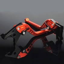 로얄 엔필드 650 인터셉터용 바이크 오토바이 브레이크 클러치 레버 콘티넨탈 INT650 GT650 GT 8 가지 색상 조절 가능, [08] Orange 177mm
