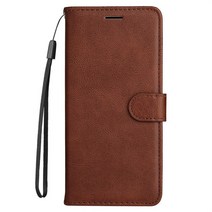 스마트폰 클립 Honor x6 VNE-LX2 케이스 가죽 플립 북 스탠드 커버 카드 슬롯 홀스터, 03 Brown