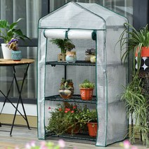난방 조립식 온실 차광막 미니 꽃집 비닐하우스, 투명한 50*45*130CM의 4개의 층