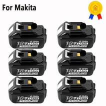 마키다배터리호환 교체용 리튬 이온 충전식 푸어 마키타 BL1850 6000MAH, 1.1PCS Makita18V6Ah