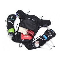 INOXTO 대용량 트레일러닝 베스트 포켓 11개, 검정