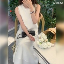 엘케이트 여성 원피스 LYT113 민소매 롱 드레스