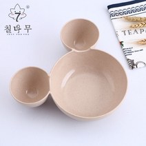 칠나무 유아 식판 캐릭터, 미백색, 미키*4개