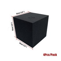 고밀도스펀지 방석 흡음재 4 개 갑 7.87x7.87x7.87 "큐브 블록 코너베이스 트랩 Accessorie 사운드 흡수 스폰지 스튜디오 어쿠스틱 트리트먼트 폼, 01 4Pcs, 01 15x15x15cm