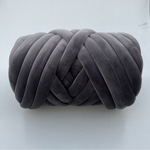 걸스코코 자이언트얀 일반얀 벨벳얀 미니백 가방만들기 DIY 망고실 가방 실 뜨개실, 진그레이, 500g-벨벳
