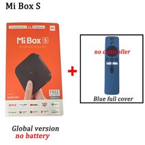 DivX Xiaomi-Mi Box S 4K HDR 안드로이드 TV 박스 울트라 HD 2G 8G WIFI 구글 어시스턴트 BT 원격 스트리밍 미디어 플레이어 글로벌 버전, Eu 플러그_Add BLUE full cover