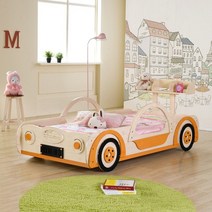 키즈돔 에프원 원목 자동차 싱글침대[워시] / 매트포함, 없음