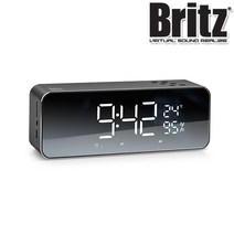 브리츠 BZ-MX2800 탁상시계 FM라디오 블루투스 스피커 알람 SD카드 LED시계 인테리어