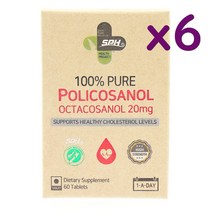 SPH 천연 폴리코사놀 33.4mg (옥시코사놀 20mg) 60정 x6팩
