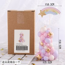생일파티이니셜풍선 환채 기둥 양초 본 적이 없다 케익장식 수반 작은 디저트 스탠드 배치 2322244370, 풍선 기둥 양초 핑크 1개