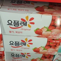 빙그레 요플레85g X 16컵(딸기 복숭아)아이스무료 반품불가, 16개입, 85g