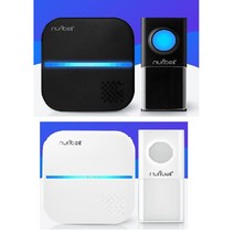 누리벨 생활방수 LED 초인종 호출벨 도어벨 콜벨 차인벨 차임벨 신호벨 환자벨 비상벨 응급벨 라인벨 블랙 화이트 색상선택(NB-201RB), 1세트(송신기+수신기)블랙, 1개