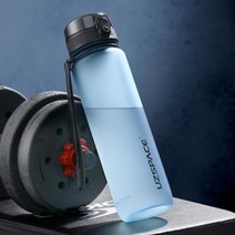 휴대용이온수기 알칼리 이온수기 정수기 5008001000ml 스포츠 물병 BPA 휴대용 누출 방지 셰이커 병 플라스틱 음료 용기 투어 체육관 항목, 1.0L+Glacier Blue