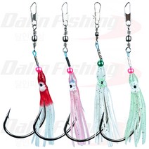 달인피싱 대구채비 대구바늘 꼴뚜기, 1-D1 고추장야광(2개입)