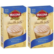 Moccona Vanilla Latte 4 Cafe Style Coffee 호주 모코나 바닐라 라떼 4 카페 스타일 커피 10스틱 2팩
