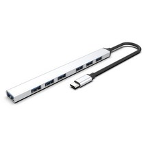 7포트 허브 확장기 분배기 고속 OTG 어댑터 도킹 스테이션 노트북 PC 하드 드라이브 마우스 키보드용, 02 Type-C HUB