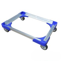 플라스틱 단프라 박스 사각 운반 대차 구루마 카트, 상세 페이지 참고, 브레이크 블루 코너 가드 내경 610x410
