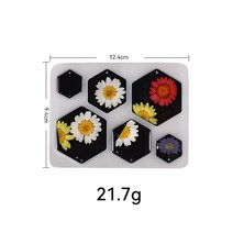 견고한 Polygon Oval Earrings Necklace Pendant Uv Epoxy Resin Mold DIY Keychain Backpack Silicone Jew, 08 8