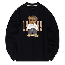 맥스모어 더블코튼 1989테디베어 맨투맨 남여공용 티셔츠 (10.5oz)