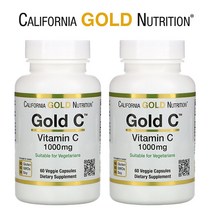California Gold Nutrition 캘리포니아 골드 뉴트리션 비타민 C 1000mg 60캡슐 2팩