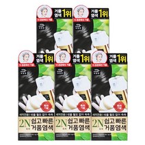 미쟝센 새치전용 쉽고빠른 거품염색약 흑색 X 5개