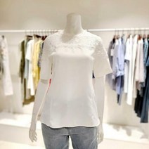 이랜드 [기비]기비/보니페이 레이스배색 베이직 블라우스 GBM01V52