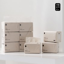 생활공작소 페이셜티슈 무표백, 250매, 6팩