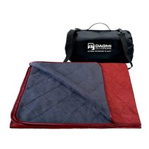 Dagmi Outdoors 방수 야외 담요 라지 플리스 경기장 & 추운 날씨를 위한 캠핑 담요 야외 자동차 개 피크닉에 적합합니다. 방풍 퀼트 매우 따뜻함 세탁기 세탁, Red