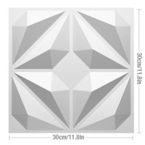 집 벽 혁신 기하학 3d 벽 패널 비 자체 접착 3d 벽 스티커 아트 세라믹 타일 벽지 룸 욕실 천장, 매트 화이트 - 1개, 4